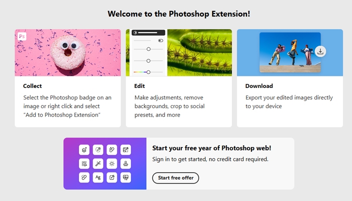 Photoshop Extension for Chrome Free Subscription 